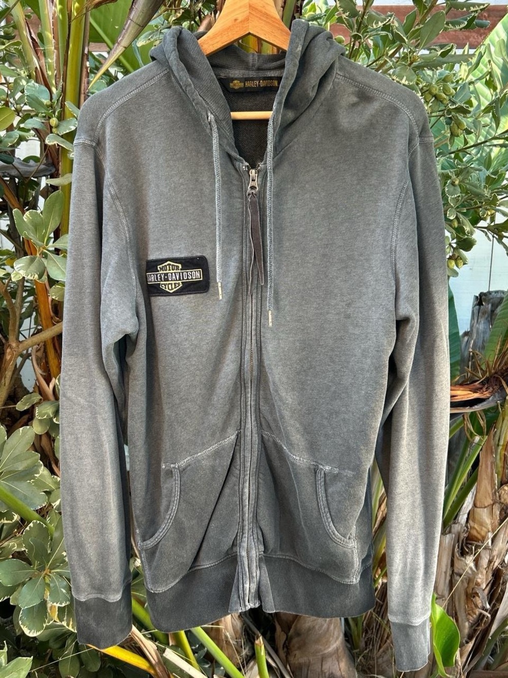 2018 Harley-Davidson Full Zip Hoodie Gray Embroidered Bar & Shield Jacket L